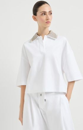 Brunello Cucinelli Couture interlock polo shirt in White at Nordstrom, Size 4X-Large Eu