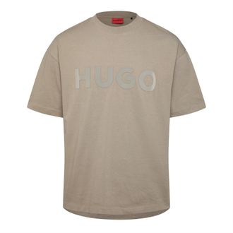 HUGO BOSS Hugo Dinkee T-shirt voor heren met oversized pasvorm in bruin