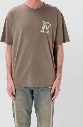 Represent western letter graphic print crew neck t shirt