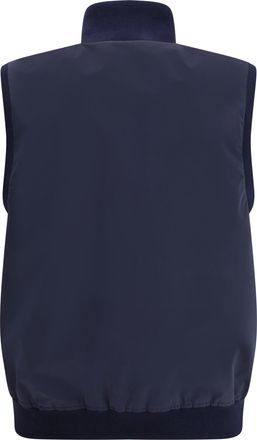 Brunello Cucinelli Mens Sleeveless Vest Jacket Blu+geyser Polyester; Polyamide