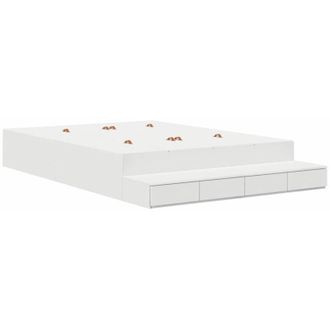 vidaXL Vidaxl - Struttura letto con contenitore Bianco 236.5 x 150 x 31.5 cm