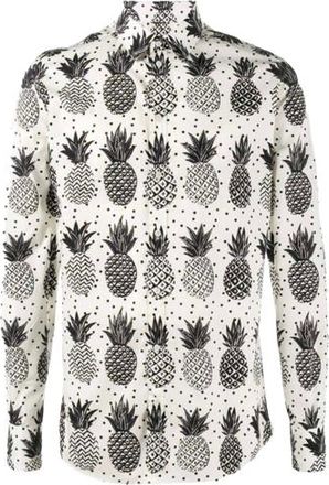 Dolce & Gabbana Pineapple Print Shirt Size 14.5