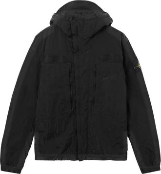 Stone Island Q100007 Warp Rib Nylon-TC Jas - Heren - Parka Jassen - Zwart - S - Nylon - Jassen