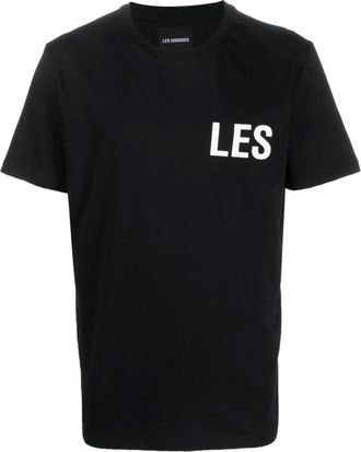 Les Hommes Camiseta Label - Tops - Hombre - Negro - S