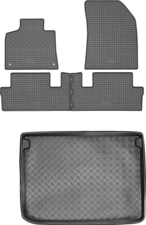 OEM Juego De Alfombrillas De Goma Para Coche Y Alfombrilla Para Maletero Para Citro&euml;n C4 Picasso Minivan (2013-2019)