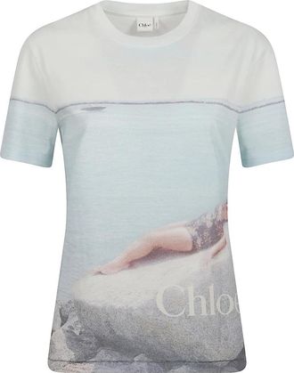 Chlo&eacute; Chlo&egrave; T-shirts en polos - Dames - T-shirts - Blauw - S - Tops