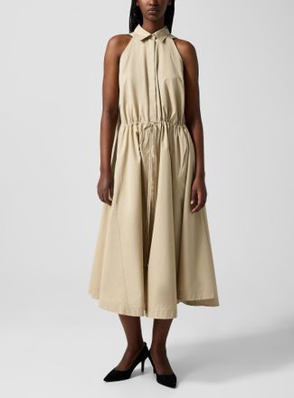 BOSS Womens Point collar poplin dress