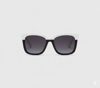 Peepers Womens Frenchy Sunglasses In Black And White