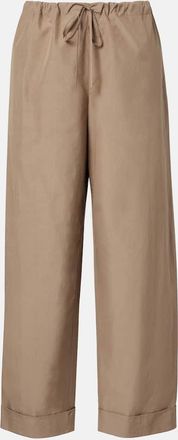 The Row Pantalones rectos Delano de algod&oacute;n