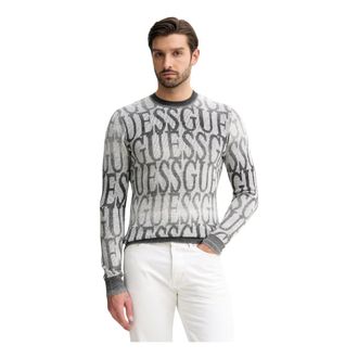 Guess Truien & Vesten, Heren, Grijs, L, Wol, Joshwa Trui