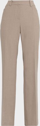Lafayette 148 New York Reade Straight-Leg Stretch Wool Pants