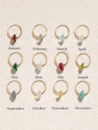 By Pariah Orecchino Singolo A Cerchio In Oro Riciclato 14 Carati Birthstone - Multicolore