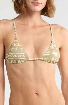 Billabong Lost On You Triangle Bikini Top in Green Tea at Nordstrom Rack, Size X-Large
