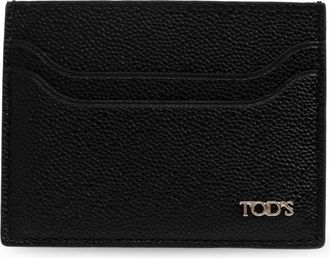 Tod's Leren Kaarthouder - Dames - Portefeuilles - Zwart - ONE Size - Leer - Accessoires