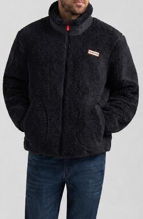 Hunter Aurthur Faux Shearling Jacket in Black at Nordstrom, Size Large