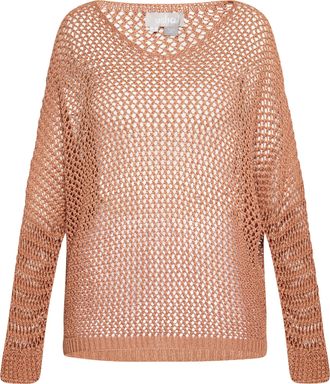 Usha Gebreide trui Dames Kameel