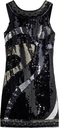 Pucci Abito corto smanicato con paillettes - Nero
