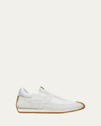 Loewe Mens Flow Runner 2.0 Nylon and Suede Sneakers