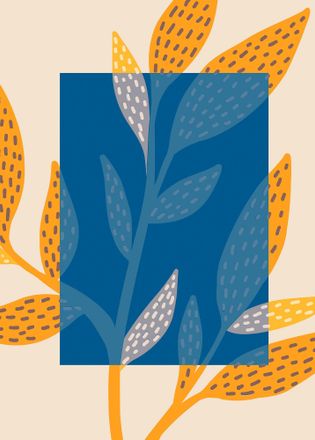 Komar Bild »Illustration Colorful Foliage« Natur 1 Stk. tlg. Wandbild zur Dekoration - ohne Rahmen