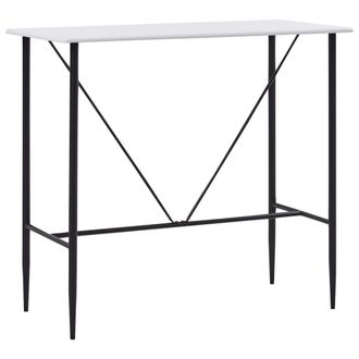 Berkfield Home Bar Table White 120x60x110 cm MDF | Size: 120 x 60 x 110 cm