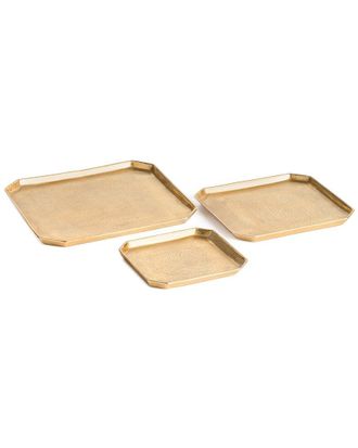 Napa Home & Garden Set Of 3 Dezi Rectangular Serving Trays