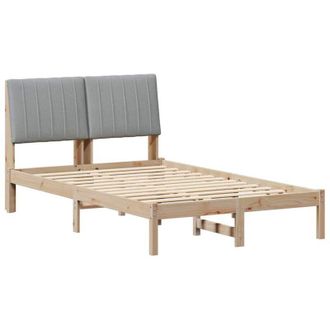 vidaXL Bed Frame Light Grey 120 x 200 cm Solid Pine Wood vidaXL
