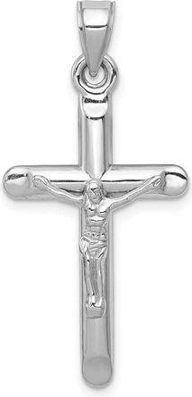 Diamond2Deal 14k White Gold Crucifix Pendant