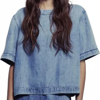 M&eacute;lissa Nepton Calypso Denim Top In Blue