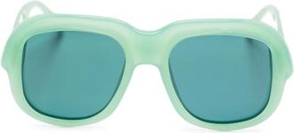 Dries Van Noten Accessoires, unisex, Groen, ONE Size, Occhiali Square Frame