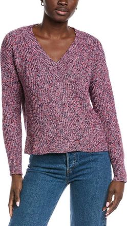 Autumn Cashmere Cotton By Autumn Cashmere Marled Shaker V-Neck Sweater