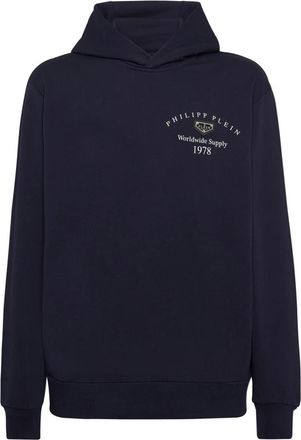 Philipp Plein Hoodie LHomme - Heren - Hoodies - Blauw - L - Katoen - Hoodies & sweatvesten