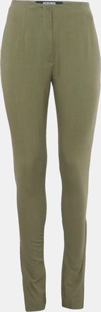 Jacquemus Green Linen Blend Skinny Trousers