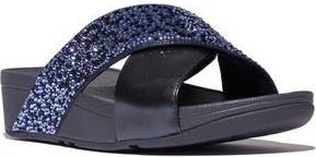FitFlop Lulu Crystal Embellished Slide Sandal in Midnight Navy at Nordstrom Rack, Size 10