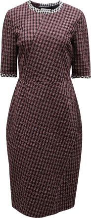 Altuzarra Gingham Crew Neck Dress in Multicolor Cotton