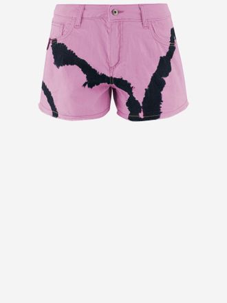 DON'T @ ME Cotton Shorts With Tie Dye Print