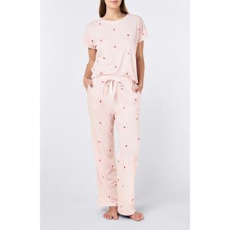 Papinelle Sleepwear Jada Short Sleeve Organic Cotton Pajamas in Pink at Nordstrom, Size X-Large