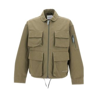 And Wander Light Jackets, male, Green, Size: M Twill Cotton-Blend Water-Repellent Jacket
