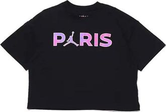 Nike Jordan (WMNS) Air Jordan x PSG Logo Tee Core Black CZ7506-010