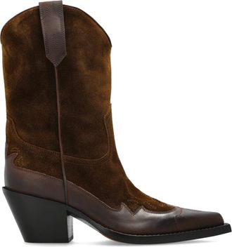 PARIS TEXAS Schoenen, Dames, Bruin, 38 1/2 EU, Leer, Dakota 60 Laarsjes met Hak