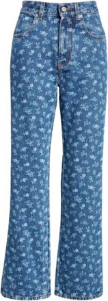 MOLLY GODDARD Dorianna Mid-Rise Straight-Leg Jeans Size S