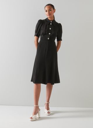 L.k. Bennett Womens Esme Dresses,Black - Size 10 UK