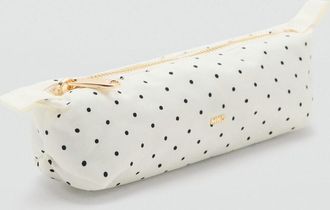 Mango Astuccio a pois bianco sporco - Donna - Taglia unica - MANGO