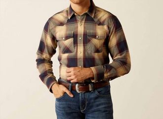 Ariat Hale Retro Fit Shirt In Khaki