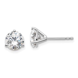 Diamond2Deal 14k White Gold 1 1/2 ctw Lab Grown Diamond Stud Earrings