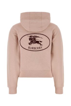 Burberry Womens Cotton-Jersey Hoodie Pink Jacket