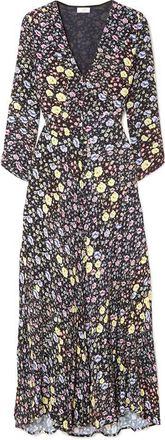 Rixo Black floral crepe Katie dress Size S
