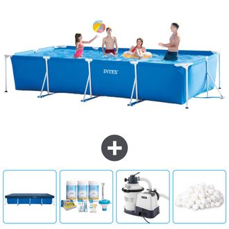Intex Piscina Con Estructura Rectangular - 450x220x84 Cm - 7-piezas Scb63