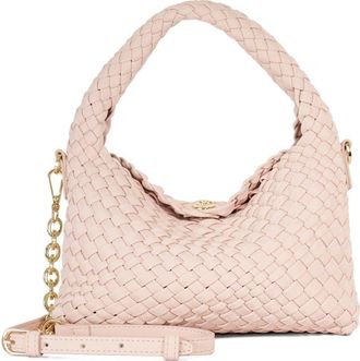 Dune London Dinkydeliberate Woven Top Handle Bag in Blush at Nordstrom