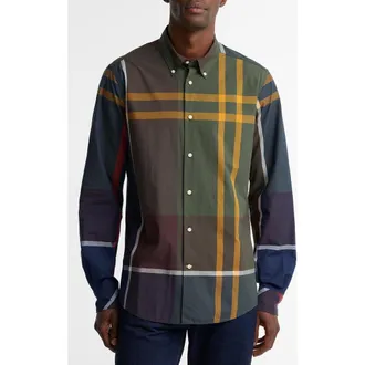 Barbour Dunoon Oversized Tartan Cotton Poplin Shirt in Classic Tartan at Nordstrom, Size Xx-Large