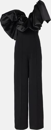 Solace London Perla ruffled satin-trimmed jumpsuit